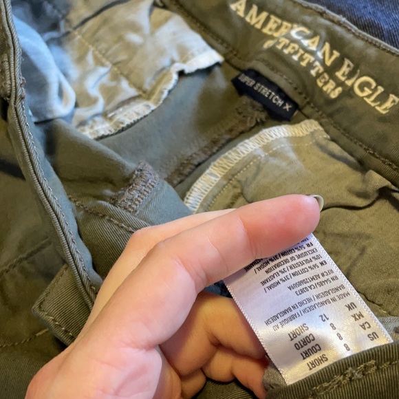 Olive green stretch skinny pants - Picture 2 of 4